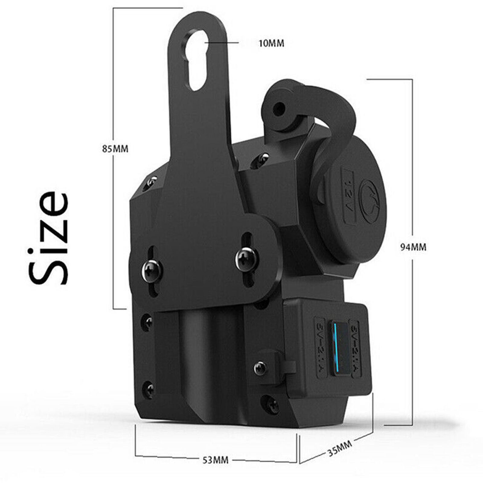 12V Motorcycle Cigarette Lighter Dual USB Power Socket Charger Switch Waterproof