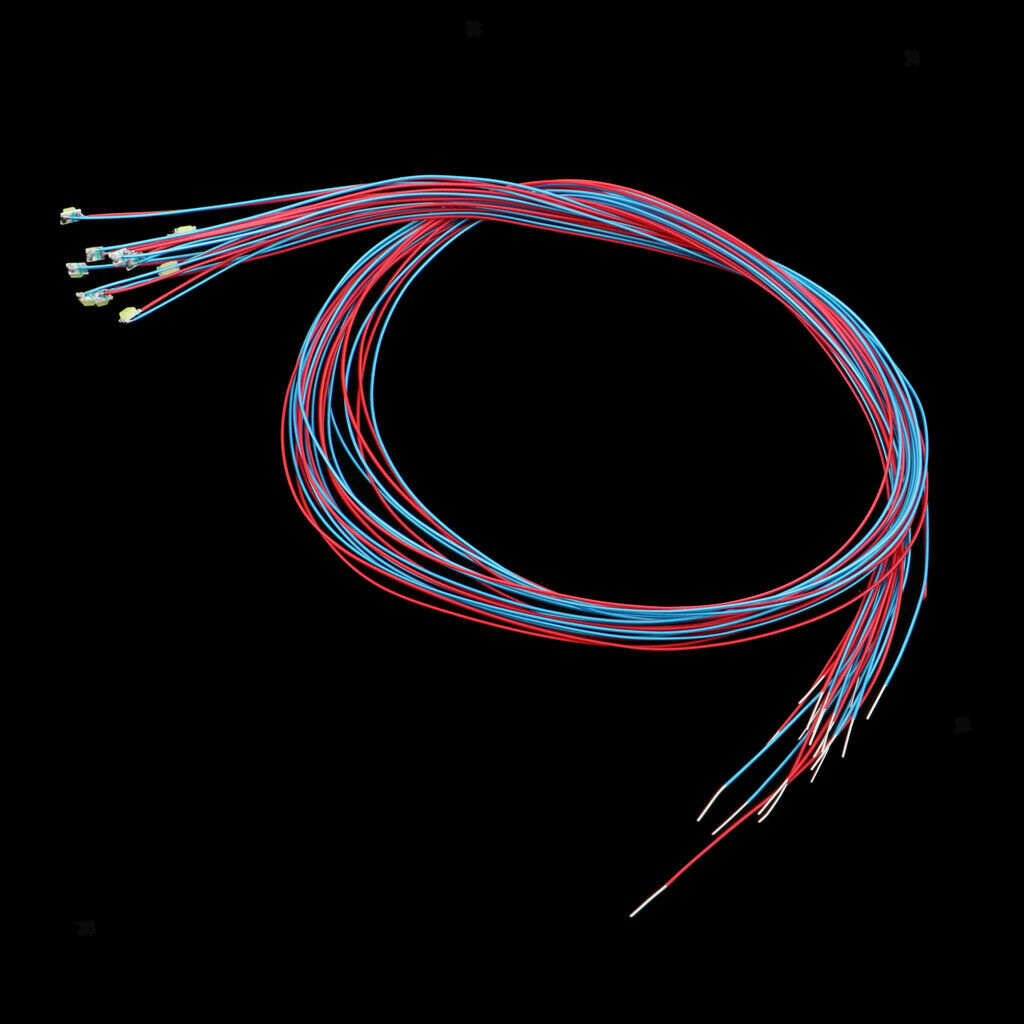 10Pcs LED Light Cool Clod White Flashing Leds Cable For Sand Table Diorama