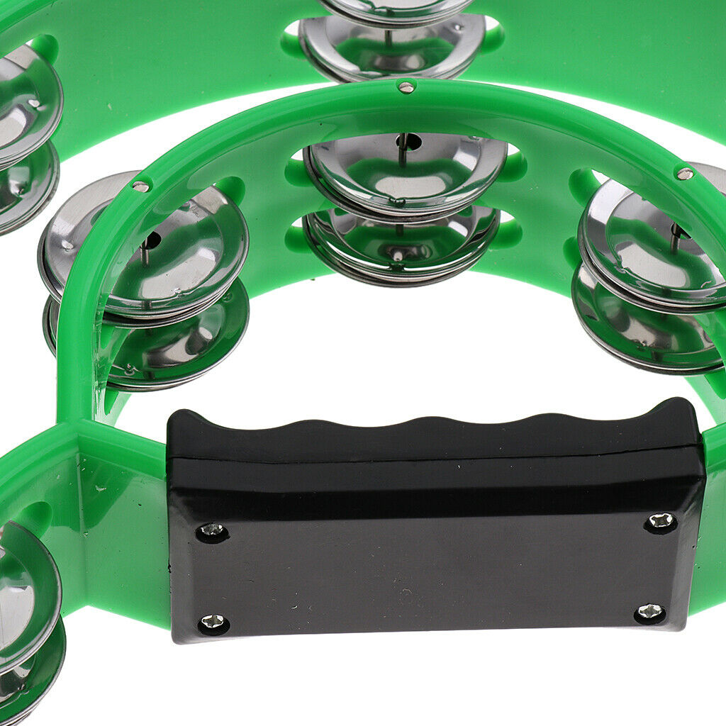 1 Piece Music Rattle Tambourine Handbell Shaker Musical Precussion Green