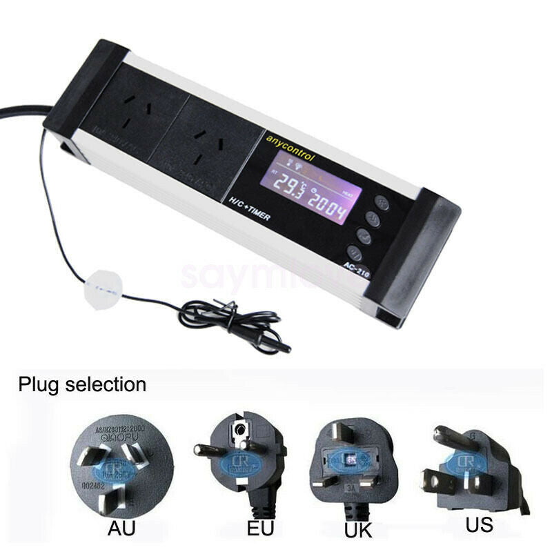 Digital Temperature Controller Heat Thermostat Timer Reptile Aquarium Fish tank