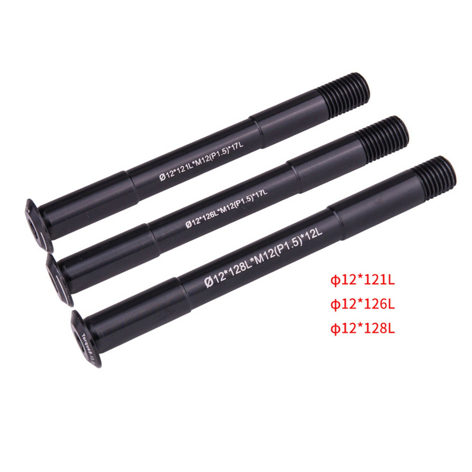 Bicycle QR Thru Axle Shaft Front Rear Hub Skewer 12mm  165mm 1.5mm