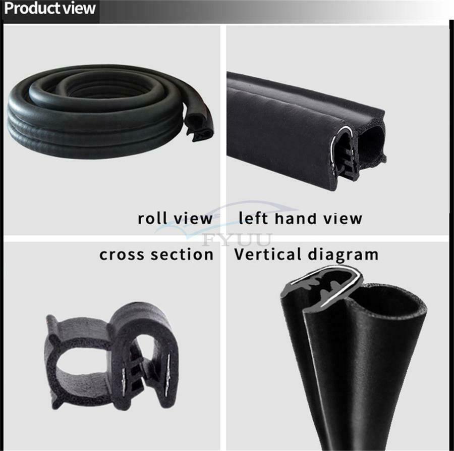 3Meters Car Door Edge Trim Protector Guard Dustproof Rubber Seal Strip Universal