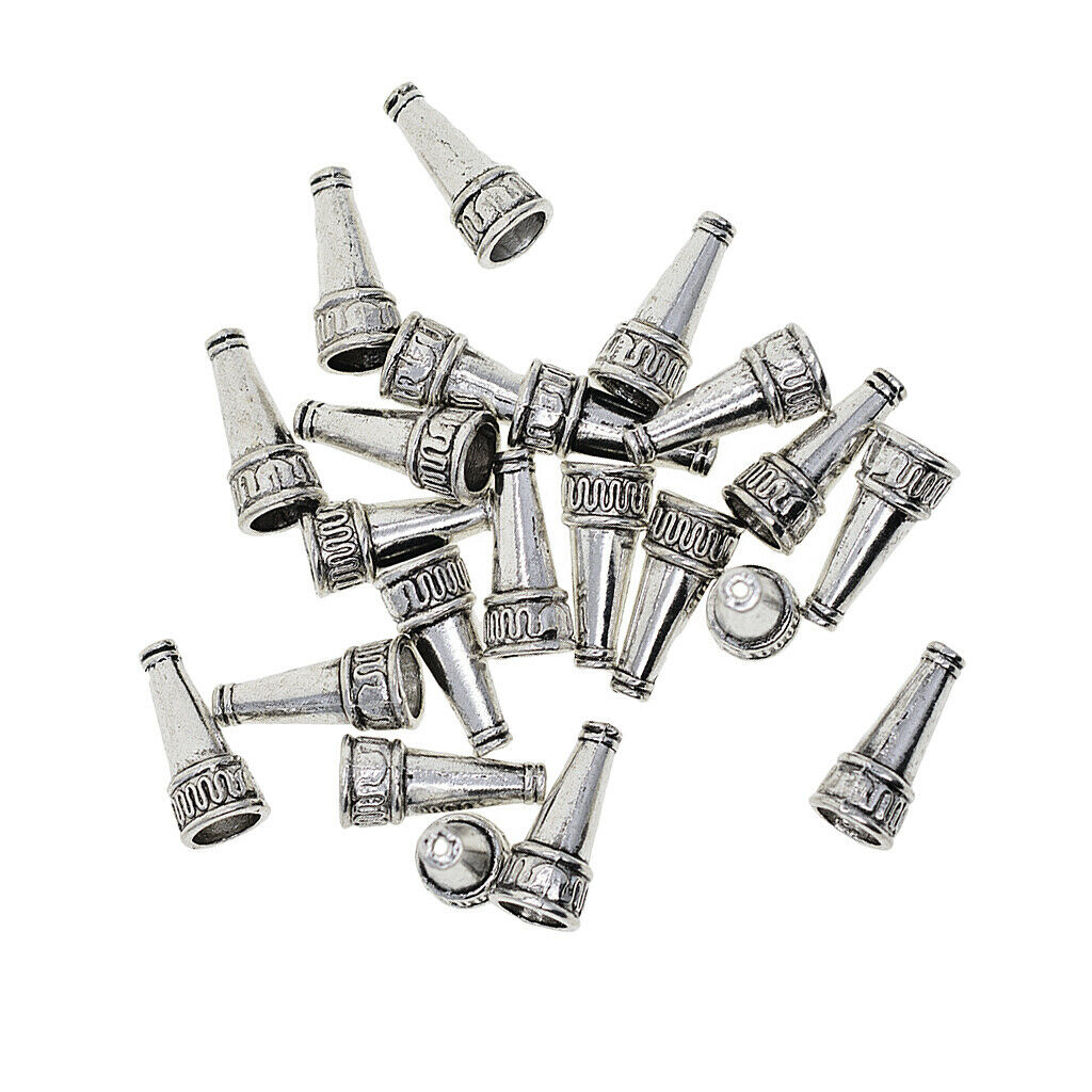 20pcs Cone Shape Cord Tassel End Caps Beads Caps Stopper Jewelry Findings
