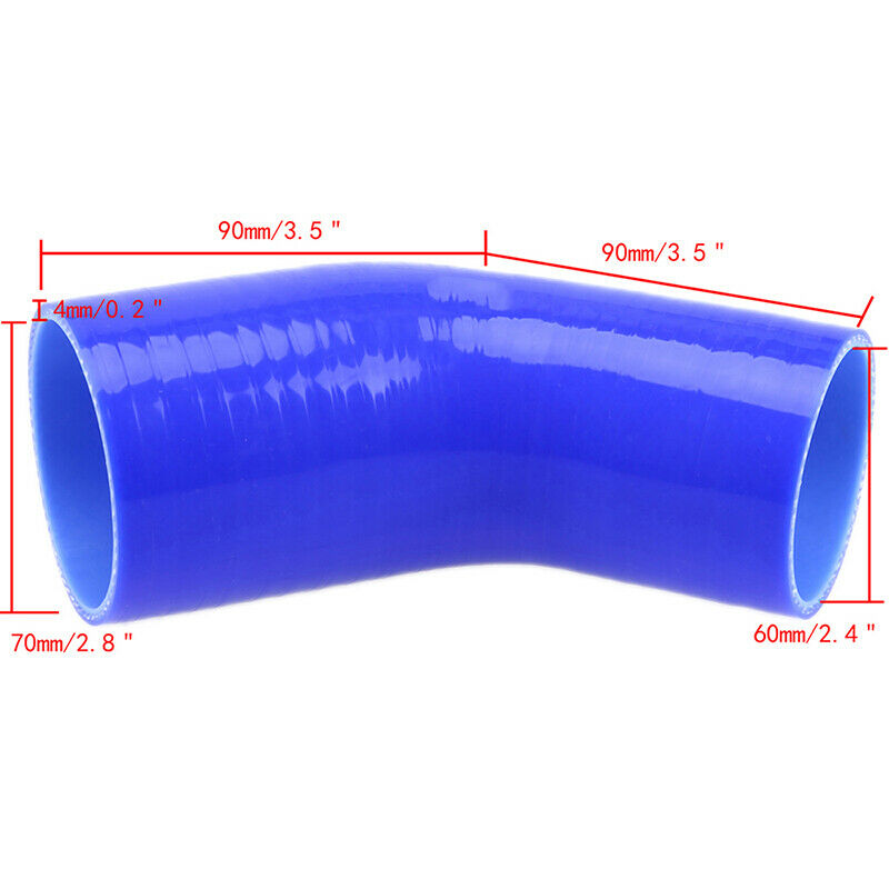 45 DEGREE ELBOW TURBO/INTERCOOLER/INTAKE SILICONE COUPLER HOSE BKRD