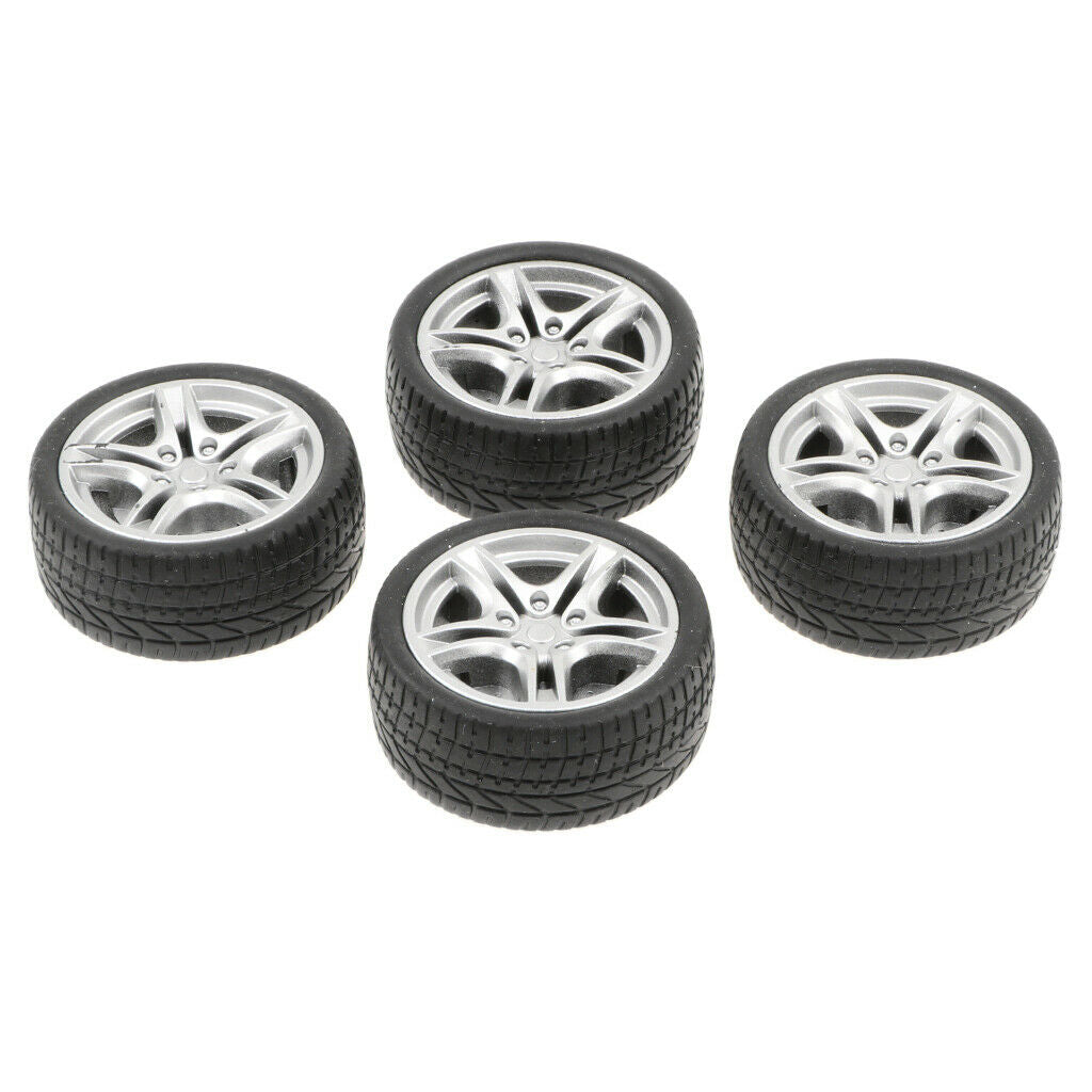 4pcs 1/10  Car Car Parts 5 Black Wheel Rims
