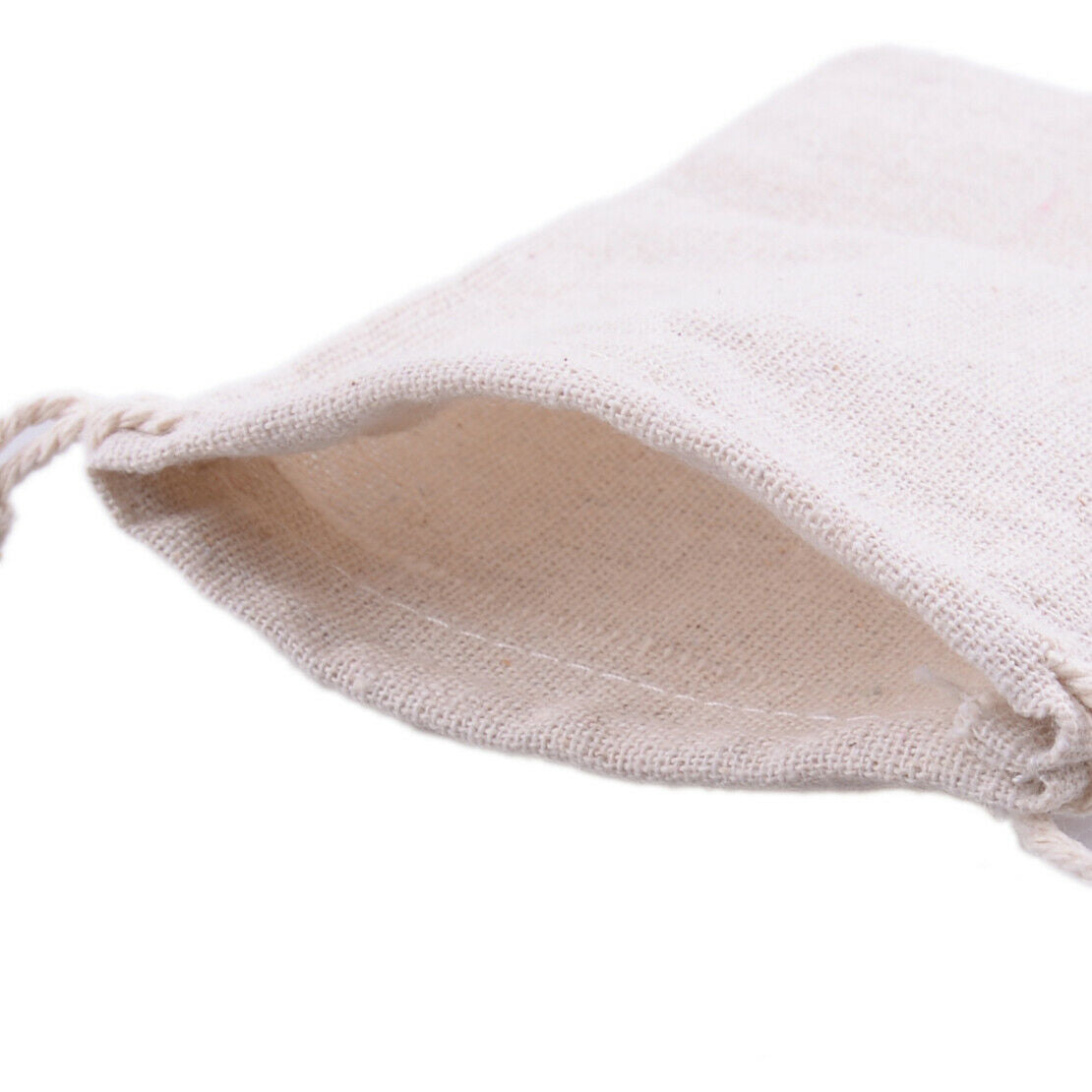 10x Linen Burlap Drawstring Sack Jute Pouch Gift Bags Wedding Favor 15 x 10cm An