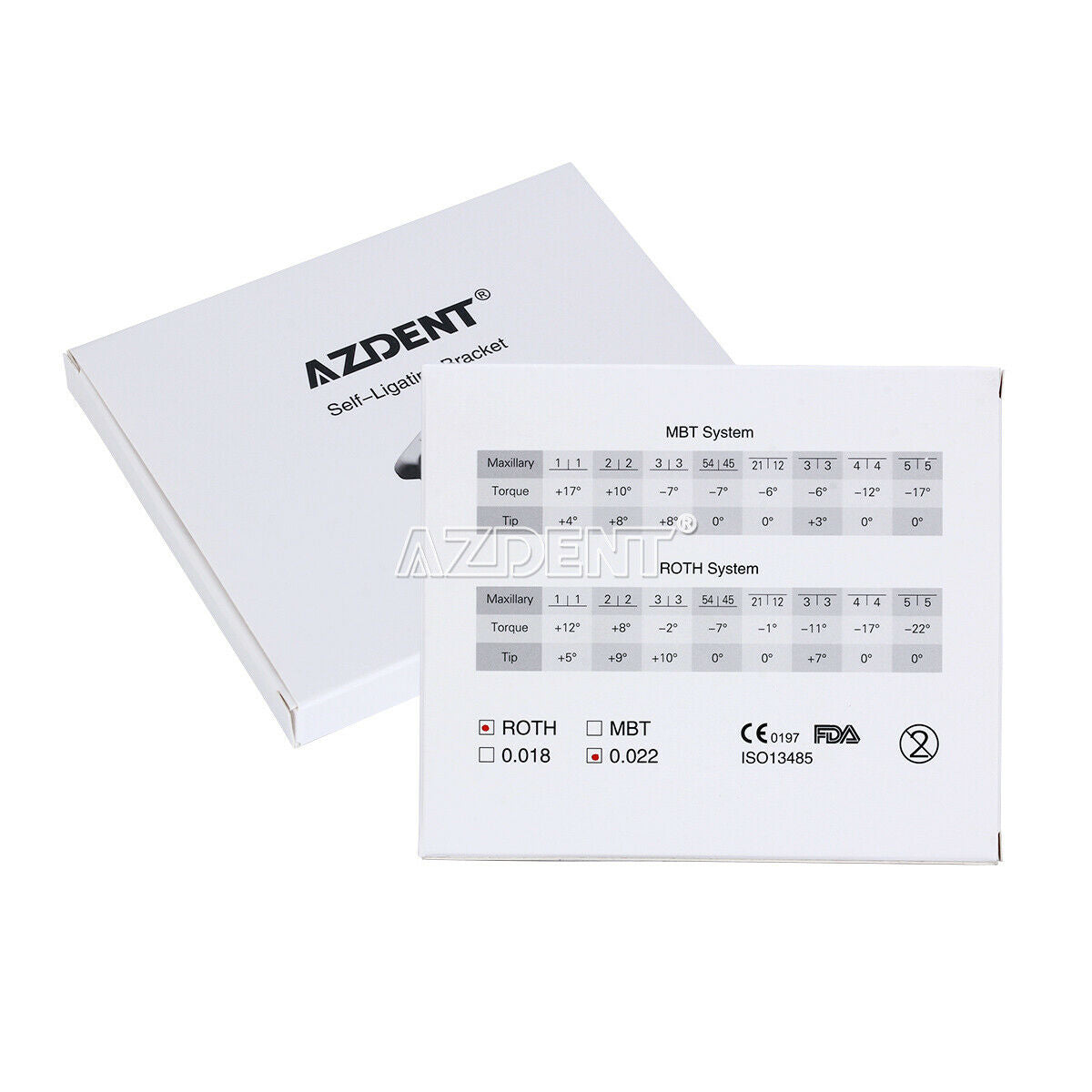 Dental Orthodontic Self-Ligate Brackets w/Buccal Tube Roth 022 Movable Hooks 345