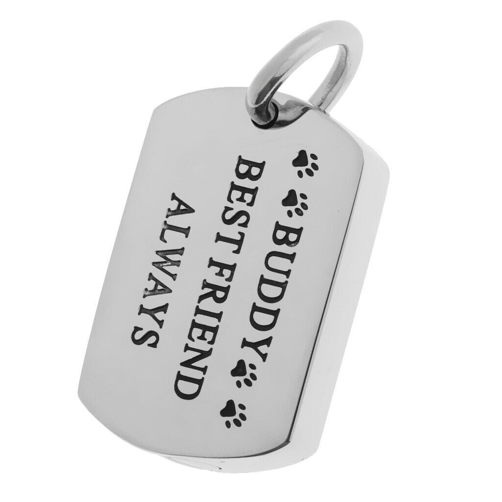 Stainless Steel Dogtag .Memorial Keepsake Always In My Heart Urn Tag