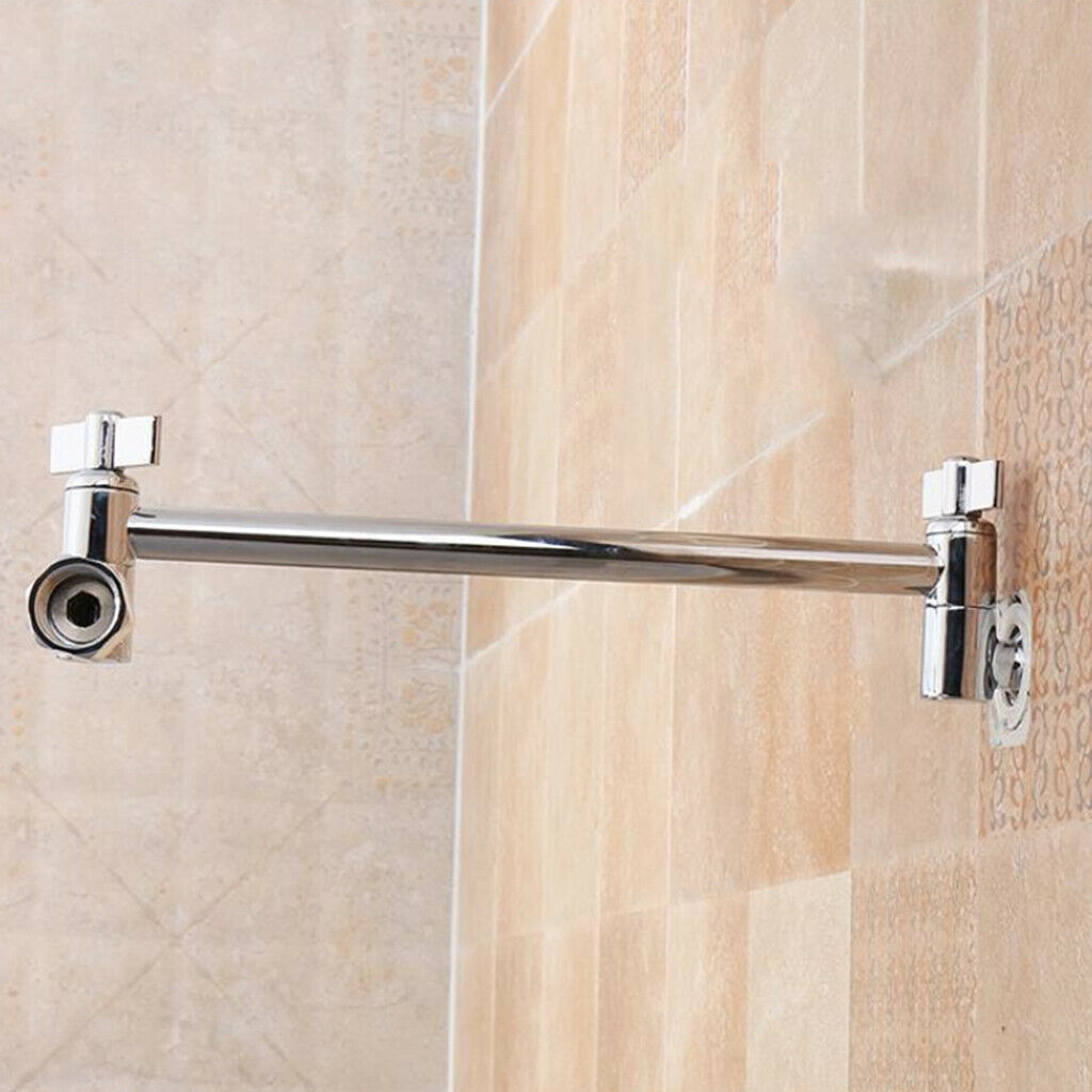 Adjustable Shower Head Extension Shower Extender Tube Arm Rain Shower Head