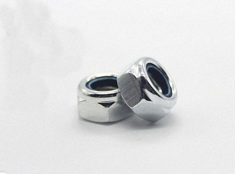 new 12Pcs M6 x 1 Stainless Steel Nylon Lock Hex Nut Right Hand Thread [M_M_S]