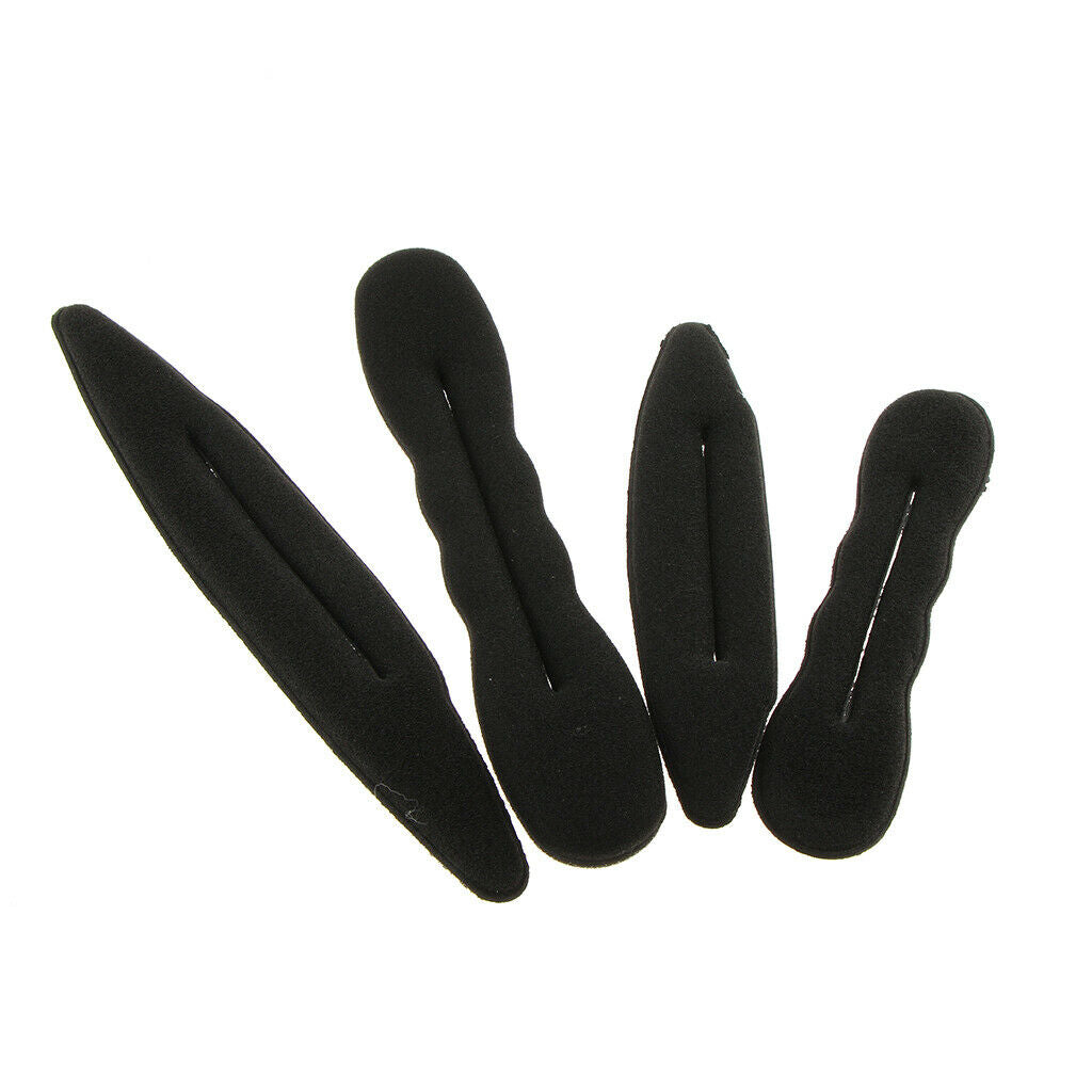 4pcs Magic Sponge Clip Foam Donut Hair Styling Bun Maker Ring Twist Tool for