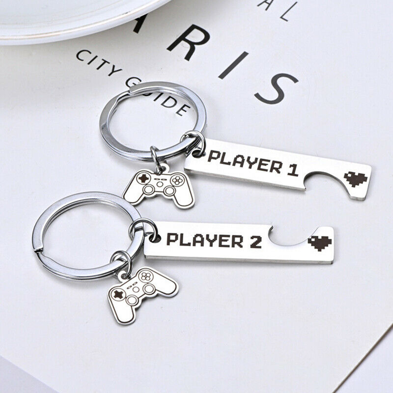 2 PCSCouple Gamer Gifts PlayerKeychain Girlfriend Boyfriend Valentine's Day Gift