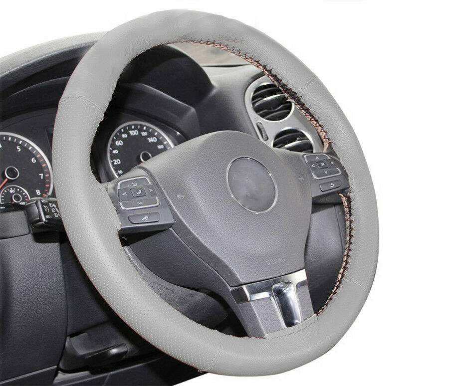 DIY Steering Wheel Covers/ Soft Real Leather Handmade Braid With Needle &Thread