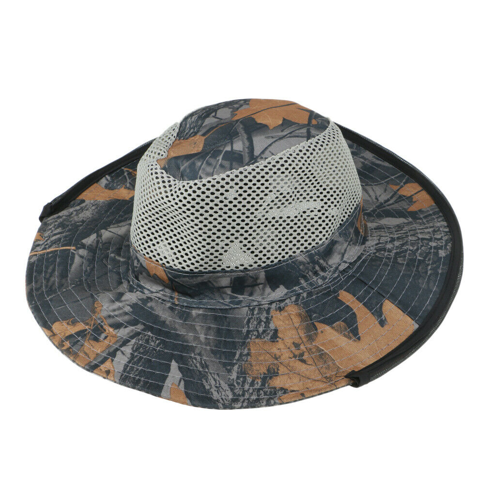 Outdoor Fishing Hat with Shawl Sun Protection Camping Hiking   Color 1