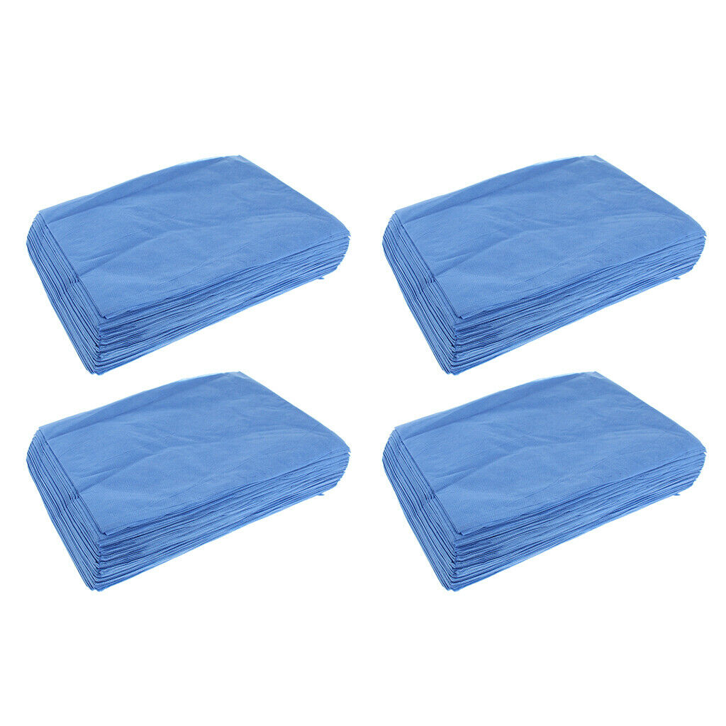 80 Piece Non-woven Disposable Massage Table Sheet Bed Cover Waterproof Blue