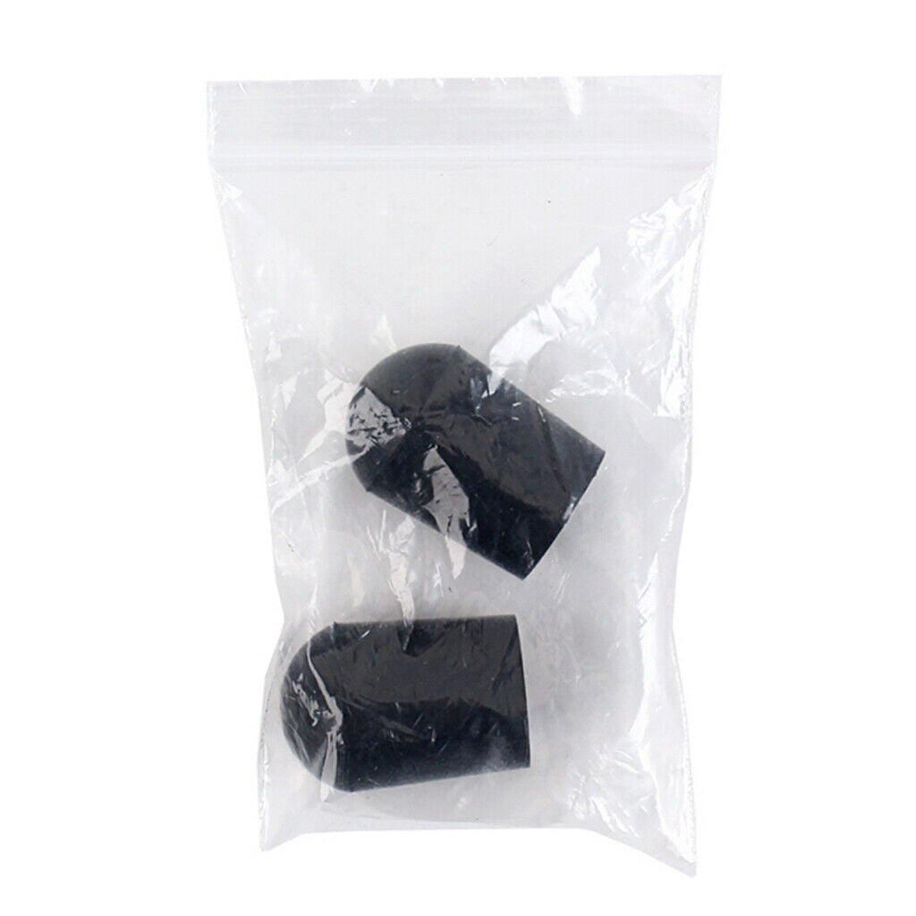 Set of 2 Black Cello Tail Column Foot Brace Rubber Pad Instruments Accessory