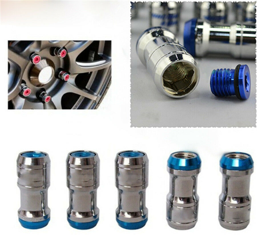 Portable M12xP1.5 Racing Car Truck Modified Blue Wheel Screws Anti-theft Nuts