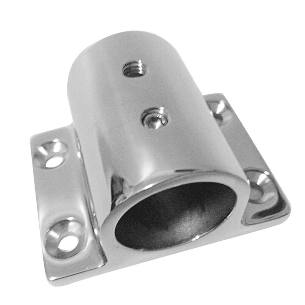 Handrail Arm Elbow Bimini + 90 Degree Rectangular Base For Marine Boat