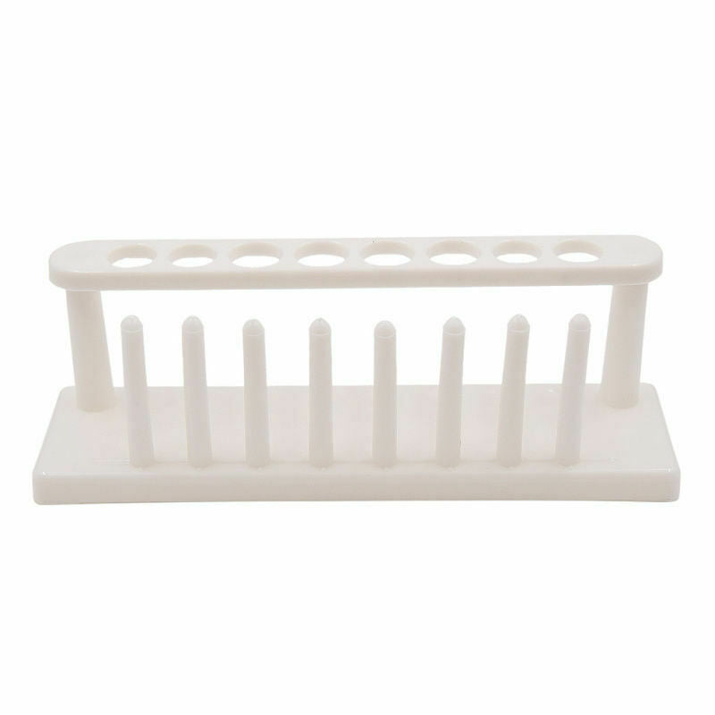 8 Holes Plastic Test Tube Rack Testing Tubes Holder Storage Stand Lab Supplies