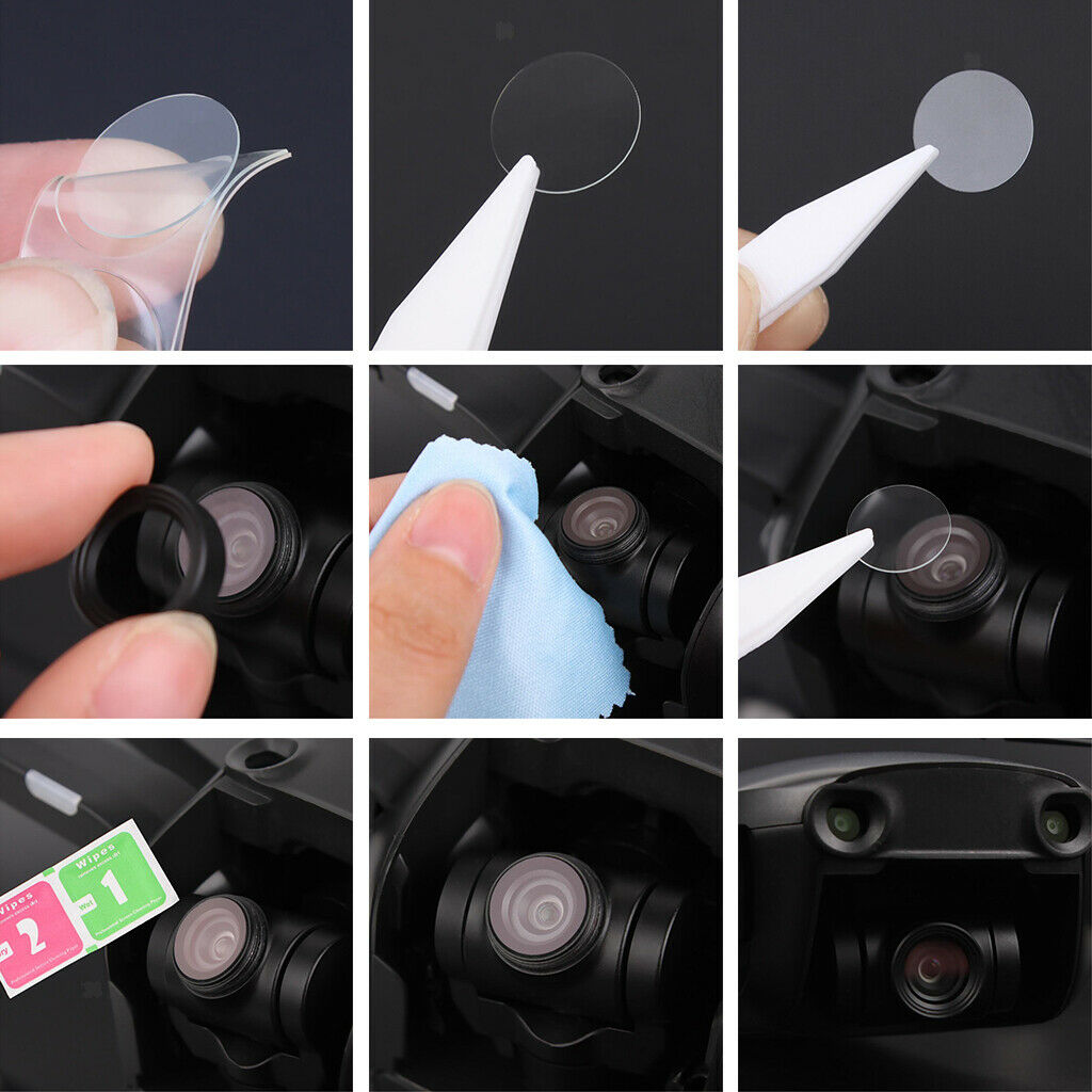 3 Pieces Lens Cover Film Fiberglass Camera Protective Film Set for Mavic Air