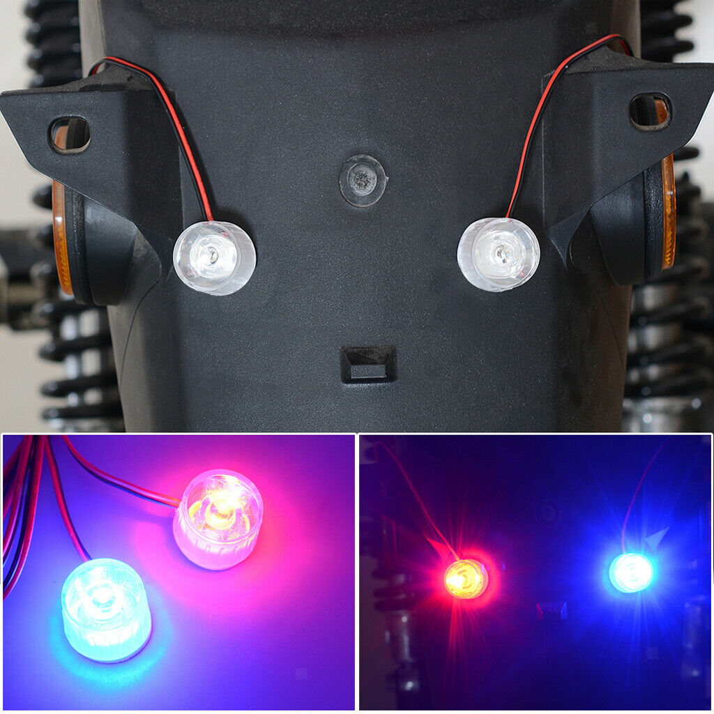 2 Pieces Car Auto Truck ATV Flashing Emergency LED Strobe Lights RED BLUE