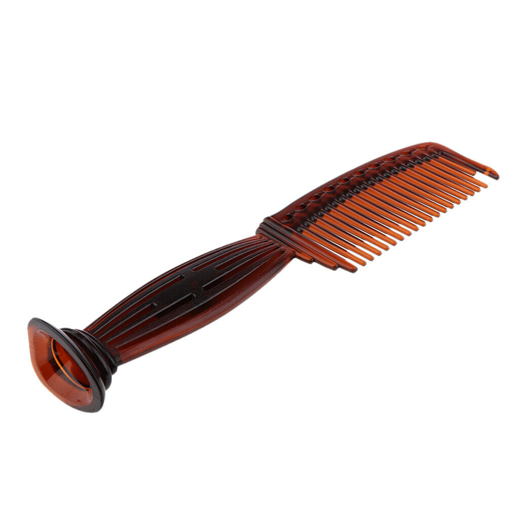 Wide-tooth Smooth Comb Plastic Detangling Hairbrush for Reducing Hair Loss Brown