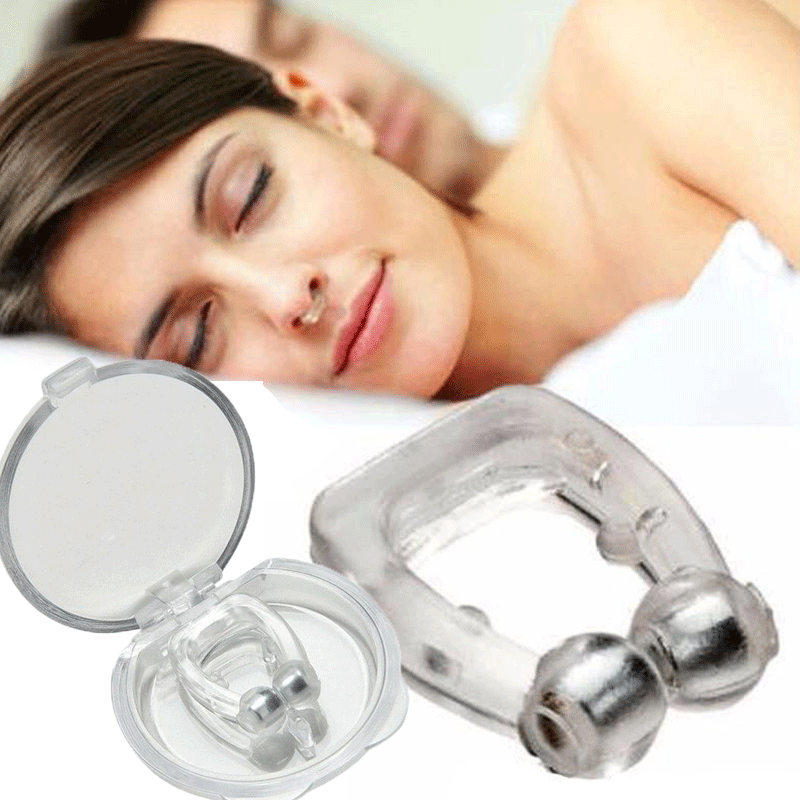 Useful Silicone Magnetic Anti Snore Stop Snoring Nose Clip Sleeping Night Aid