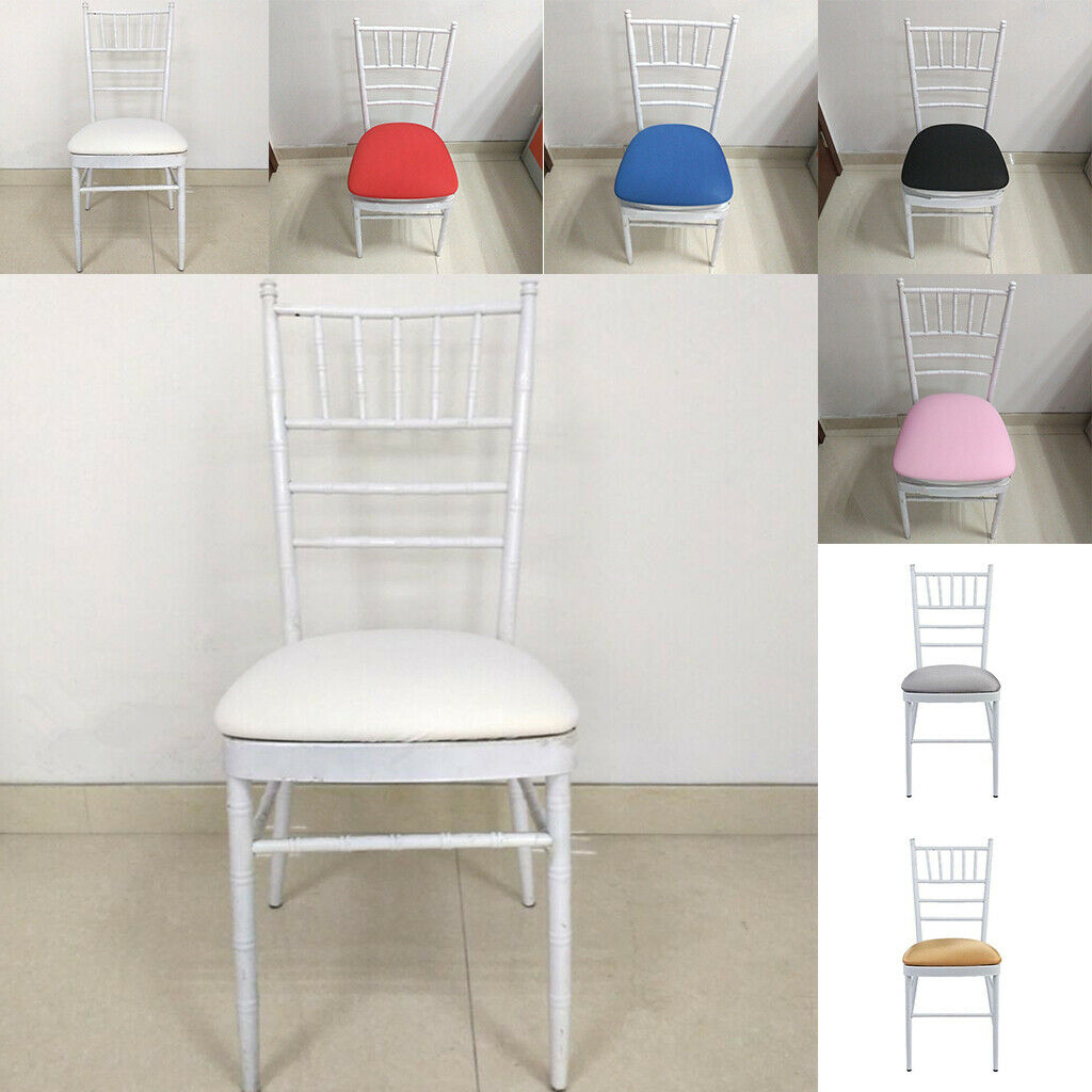 6Pcs White Anti-Dust Chair Seat Cover Wedding Dining Room Chair Protectors Give