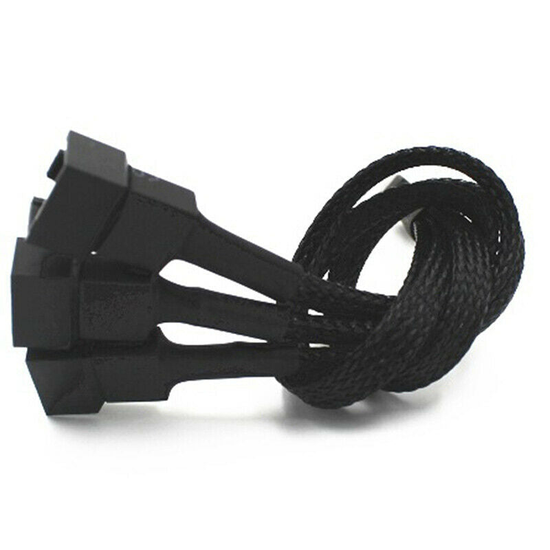1PC 3pin Fan Sleeved Extension Splitter Hub Cables Motherboard CPU 3 pin 3 w Lt