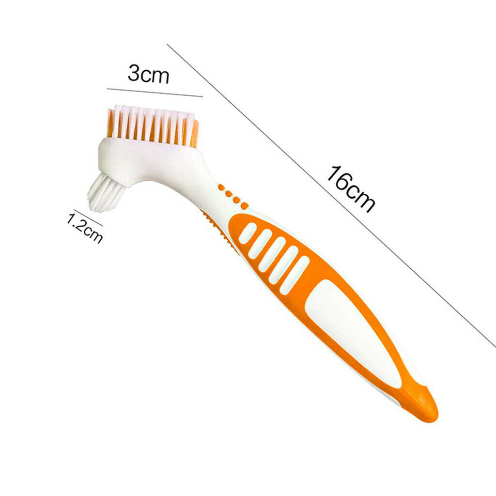 Double Sided Denture Cleaning Brushes Set Multi-Layered False Teeth Brush 8x