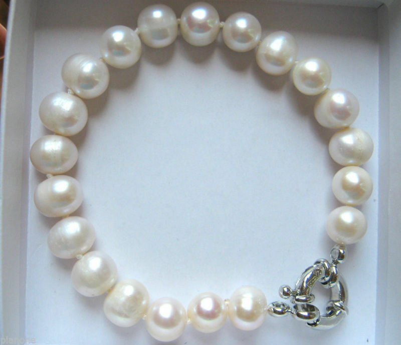 kultivierten 9-10mm White Perle Armband 7.5 Zoll A+