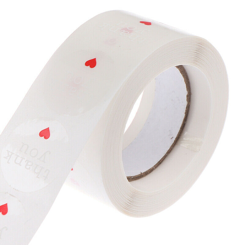 500Pcs Paper Seal Labels Thank You Stickers Handmade With Love Gift Bake .l8