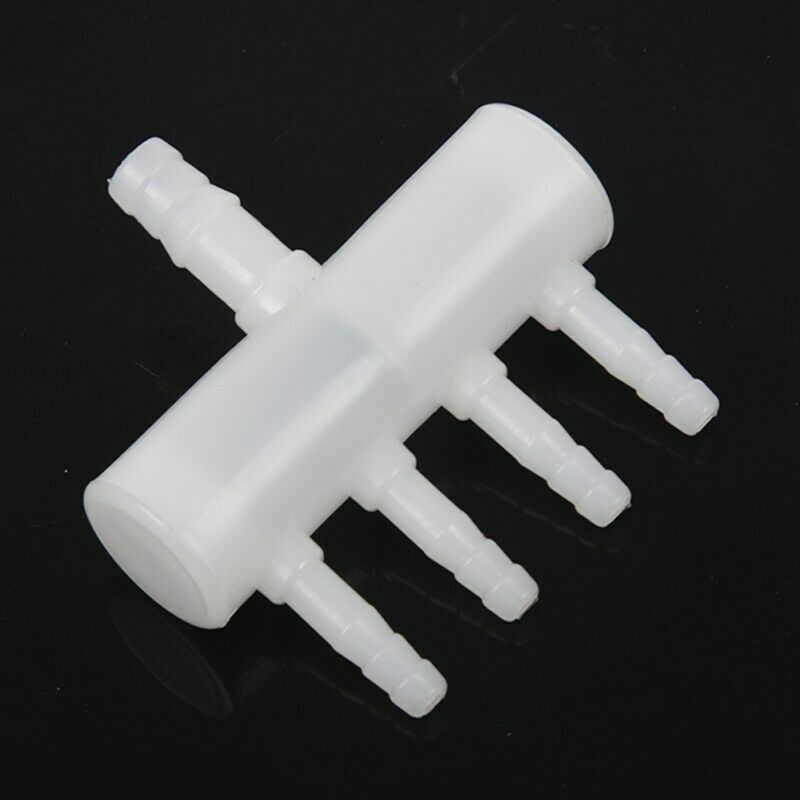 Plastic 4 Way Aquarium Oxygen Tube Fitting Splitter Manifold Tap Valve E4X2