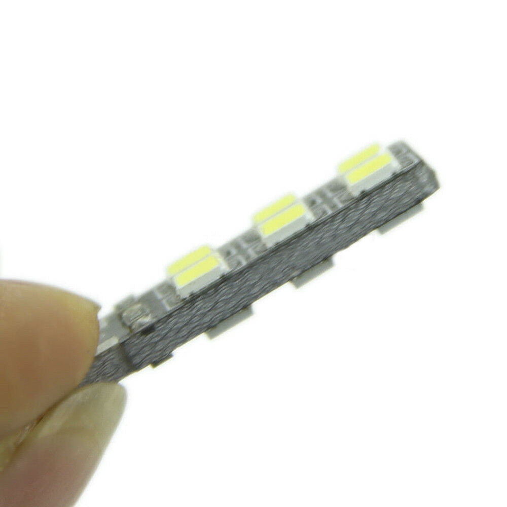 6PCS T10 194 168 2835 12LED Canbus Error Free Width Door Map Light Bulb White C8