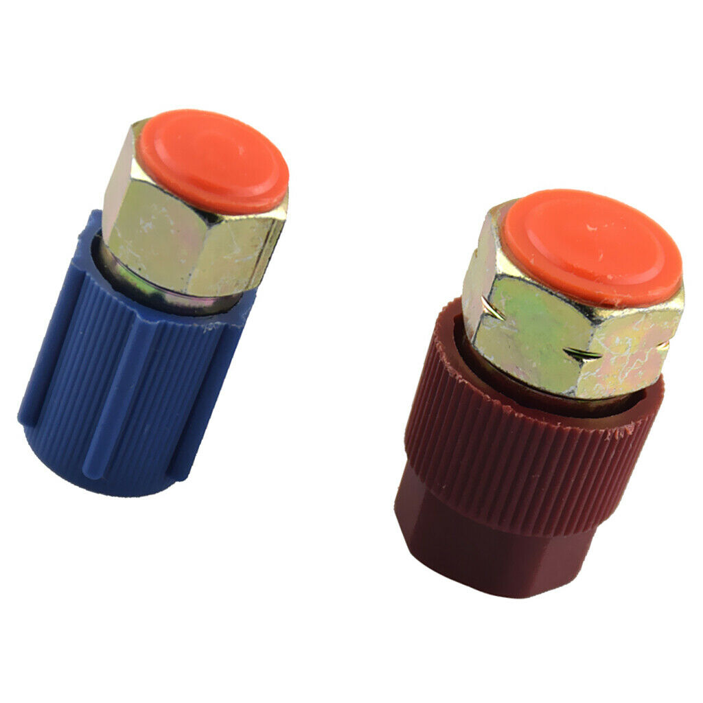 Red Blue Cover Assembly Connector Coupler Valve Charger AC R12 to R134 Car