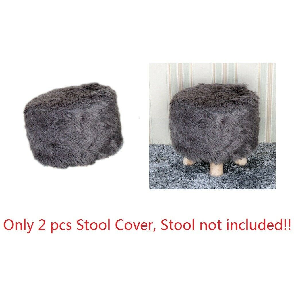 2 PCS Fashion Replaceable Footstool Cover for Seat Cover Cushions Sleeve Home
