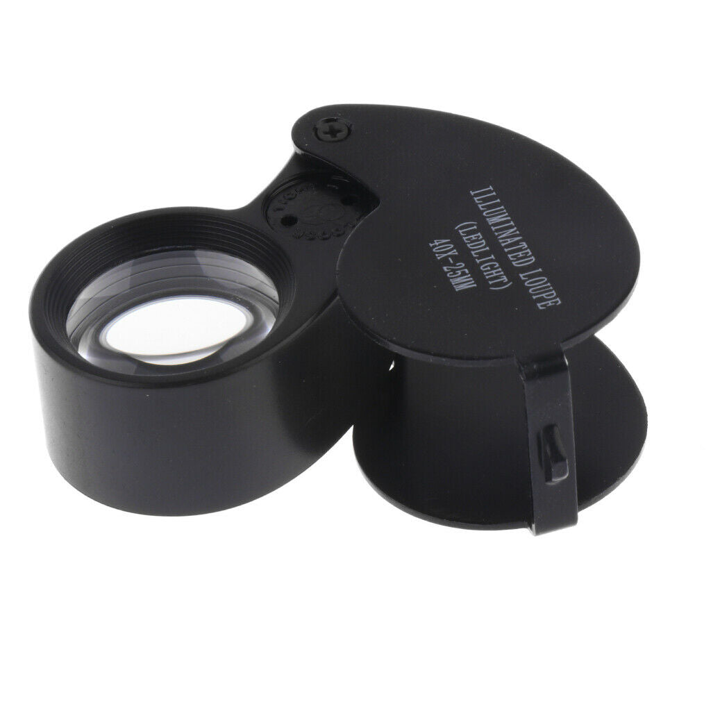 40X Led Lighted Illuminated Jewelers Eye Loupe Jewelry Magnifier