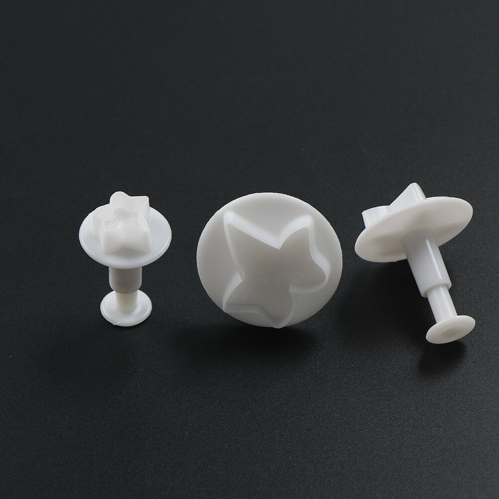 3pcs/set Fondant Tools Ivy Leaf Plunger Cutter Sugarcraft Molds for Cak.l8
