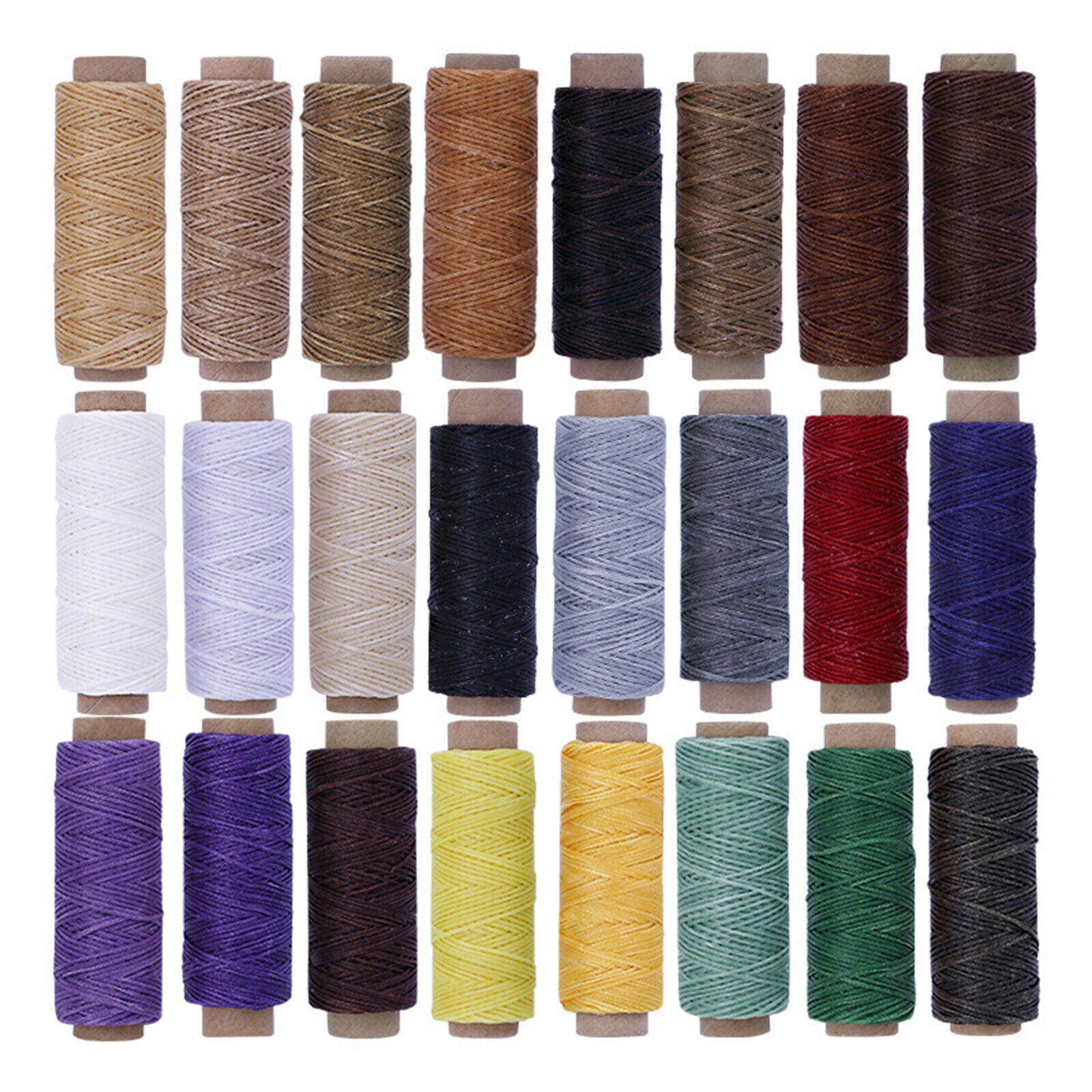 150D Durable Flat Waxed Thread for Leather Craft Bookbinding Leather Sewings