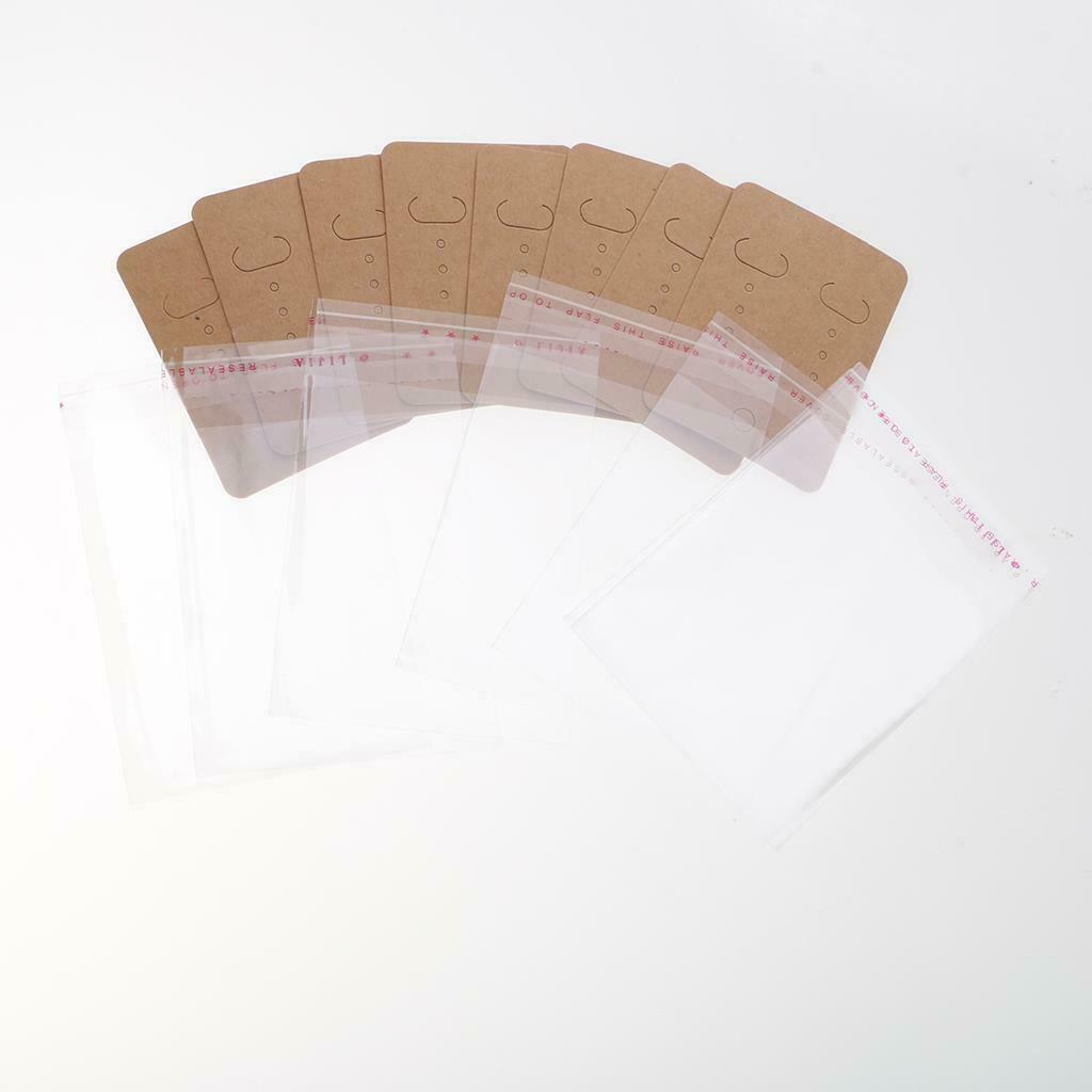 400x Paper Earring Display Cards Hanging Holder (67x50mm) & Self-adhesive