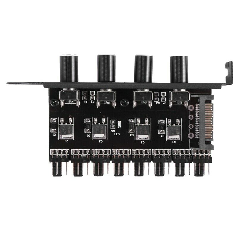 Pc 8 Channels Fan Hub 4 Knob Cooling Fan Speed Controller For Cpu Case d Vga PU8