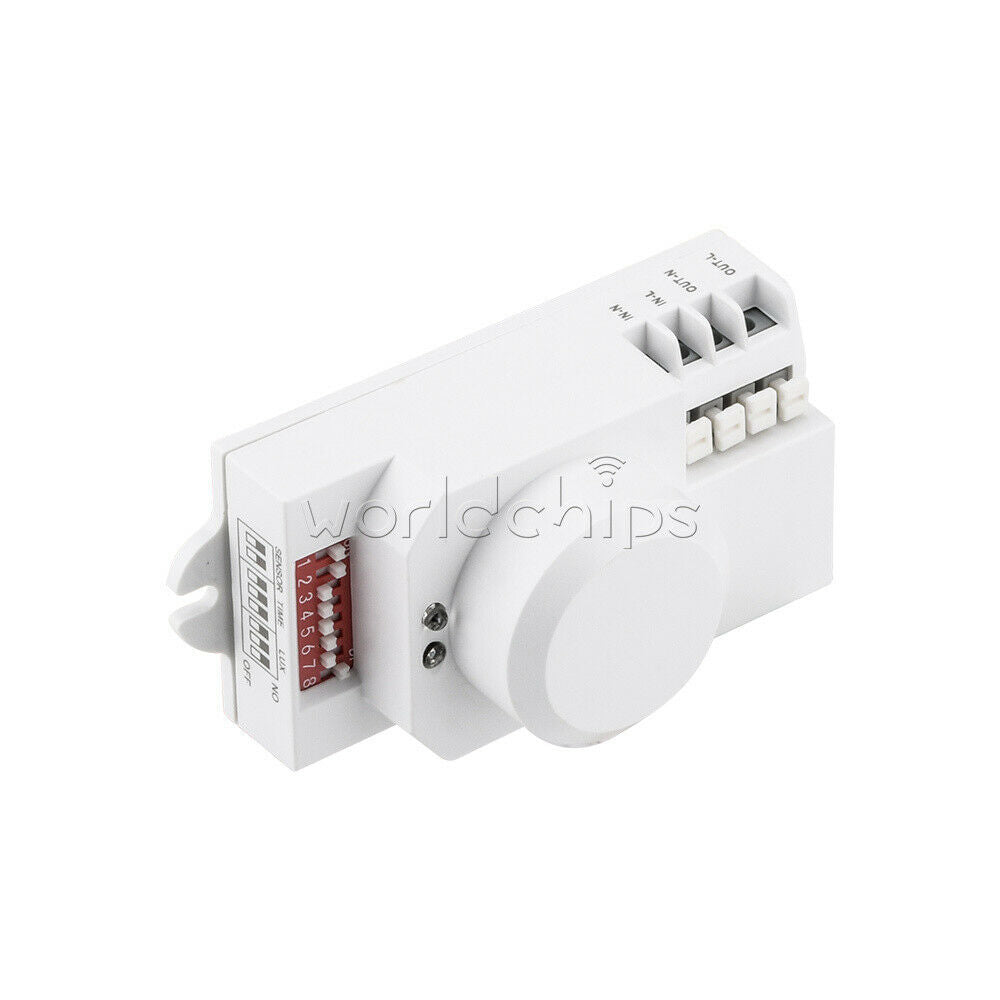 Microwave Sensor Switch 5.8ghz HF AC 85~250V LED 360Â° Radar Motion Body Sensing