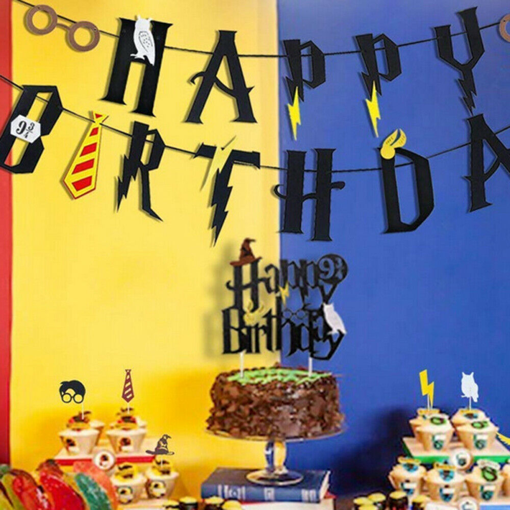 49pcs Birthday Theme Party Decoration, Cake & Cupcake Topper, Banner, Balloon