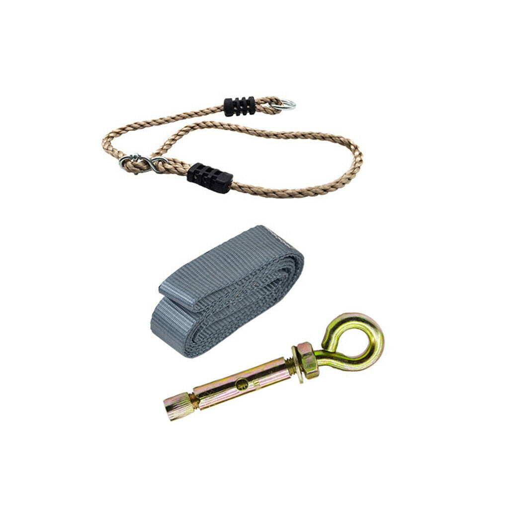 Outdoor Playground 50cm Woven Strap Hook Connector 1M Rope DIY 100KG 3PCS