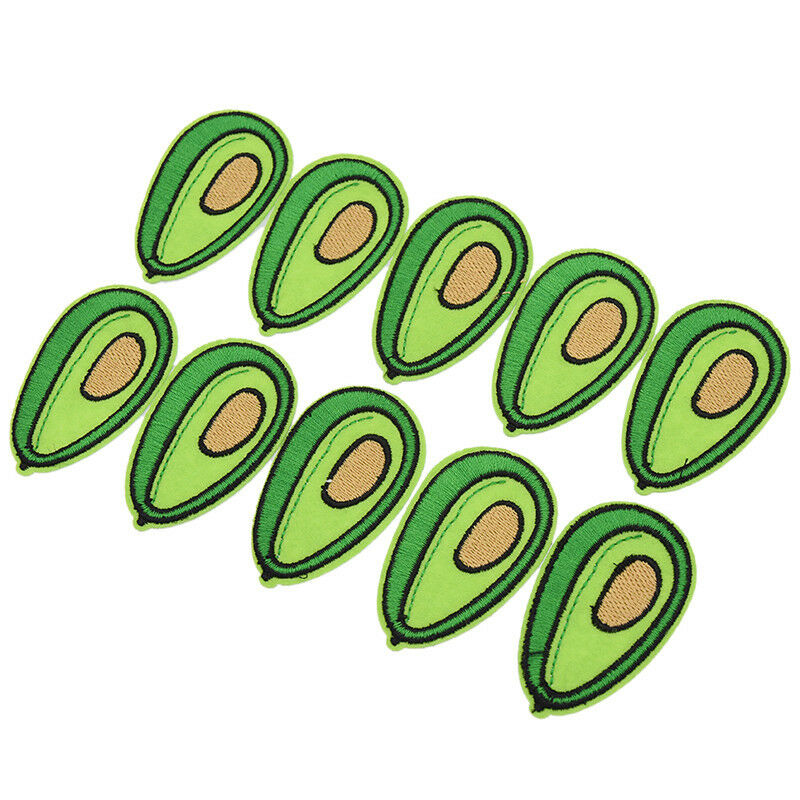 10Pcs Avocado Patches DIY Sewing Craft Plant Embroidered Applique Handmade