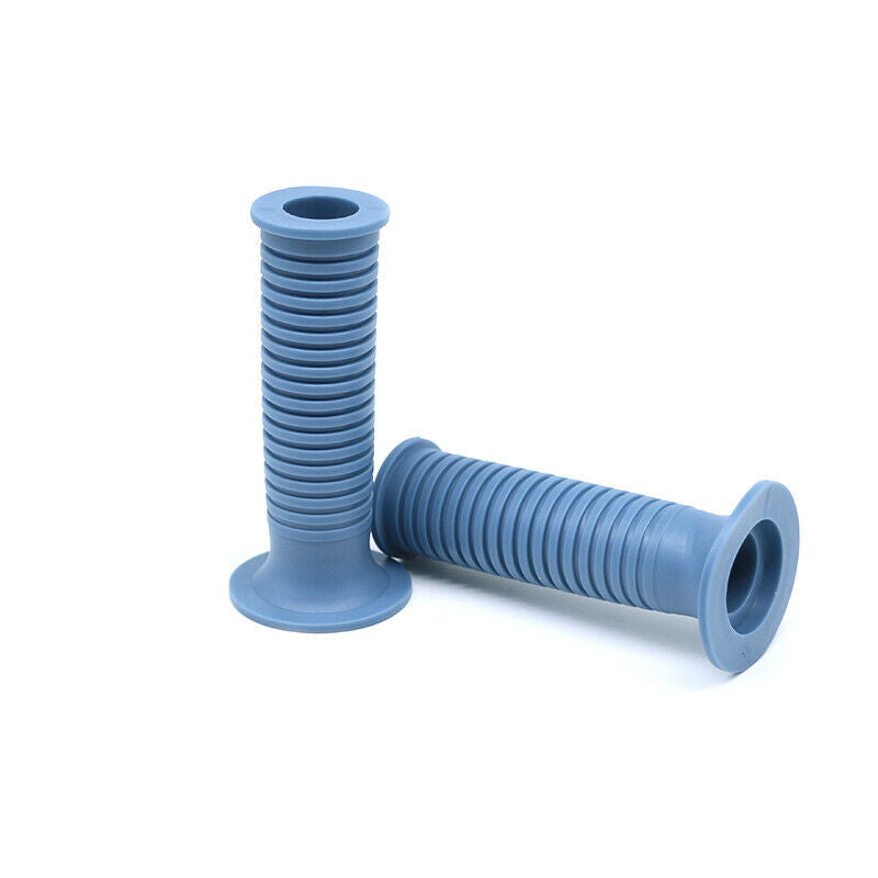 1" 25mm Retro Cafe Racer Universal Blue Rubber Anti-slip Handle Hand Grip Bobber