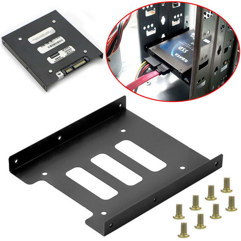 2.5" SSD HDD to 3.5" Mounting Adapter Bracket Tray Dock for PC SSD Holder.l8