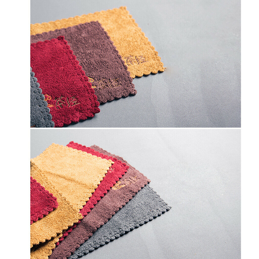 Absorbent Cotton Dish Cloth Cleaning Drying Tea Towel Drainer Kitchen Towel