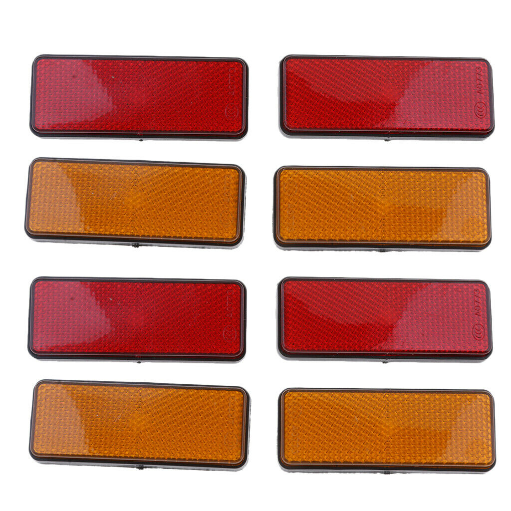 4 Pairs of Reflective Reflectors for ATV Motorcycles Bikes Dirt Bike Scooter