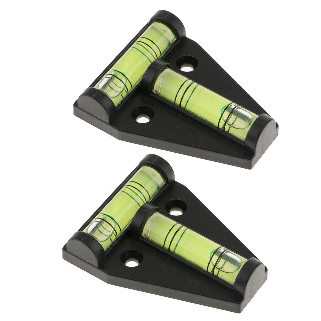 2Piece T-Type Mini Bubble Spirit Level Measuring Device Triangular Indicator